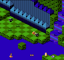 Snake Rattle 'n' Roll gameplay screenshot